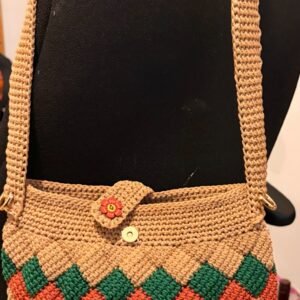 Diamond Pattern Crossbody Bag