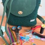 Emerald Green Crochet Crossbody/Shoulder Bag