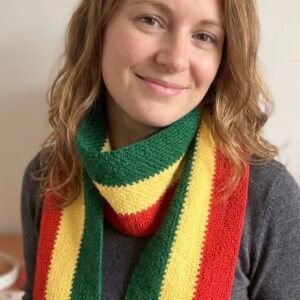 Crochet Ethiopian Flag Colour Scarf