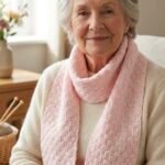 Cozy Soft Pink crochet scarf